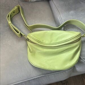 HOBO Lime Green Leather Crossbody Bag